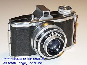 Altuca (6x6cm tube camera) with Ludwig Meritar 3.5/75mm lens