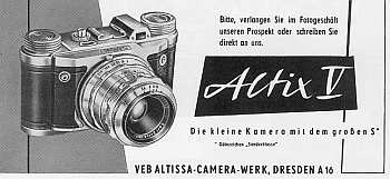 Altix V (advertisement 1958 - excerpt)
