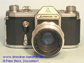 Astraflex ?35 # 84457 (Consol oder Pentacon) mit aufgenietetem Namensschild