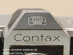 Contax S #1527 with Sonnar 1:2 f=57mm; with black overpainted front bevel