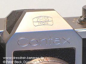 very early Contax S #1626; front engravings not filled in black