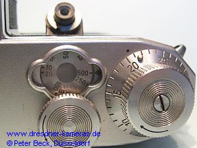 Very early Contax S #1626 with Biotar 1:2 f=58mm; 1/1000s is missing, shortest exposure time 1/500s