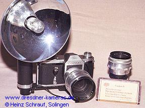 Contax S with vacuum flash lamp