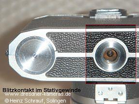 Contax S flash contact in tripod thread