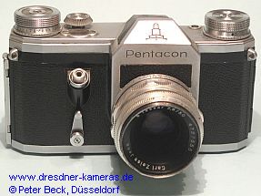 Pentacon #100870 with Tessar 2.8/50 - late version with large film advance knobs