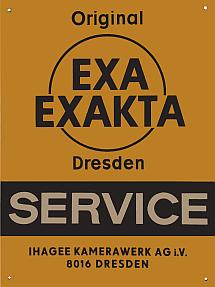 Service sign: These signs were located at service points of the Ihagee camera factory (this version from the mid-1960s onwards)