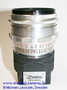 Ihagee lens magnifying insert with attached Biotar 2/58