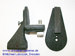 Ihagee swivel angle attachment (No. 155.03) and tripod plate (No. 155.13)