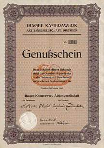 Ihagee profit participation certificate