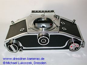 Exakta VX 100 #TK 0017 with black anodized knobs