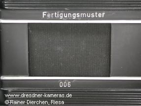 Exakta Varex IIa with the engraving ?Production Pattern 006?