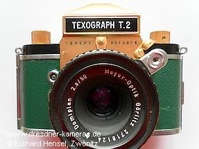 Texograph T.2 with green leather covering and partial gilding, made by Andrew Clark, London