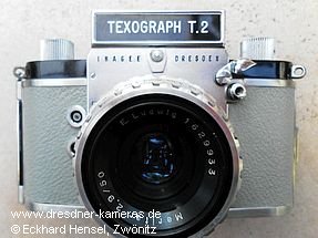 Texograph T.2 with light grey leather covering, manufactured by Andrew Clark, London
