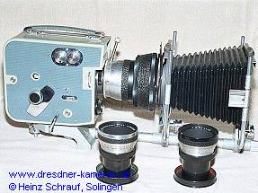 Pentaflex 8 with compendium and interchangeable lenses
