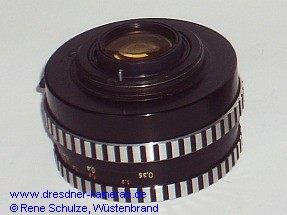 Pancolar 1.8/50; here for comparison the ?normal? M42 version without automatic stylus