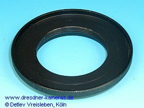 Adapter ring for connecting the special lenses SO-3.1 to 3.4 to the GSK (adaptation of the lens mount M36x1 to the camera-side mount M42x1)