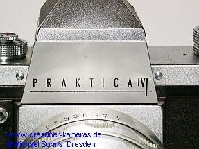 Praktica IV - variant with line engraving