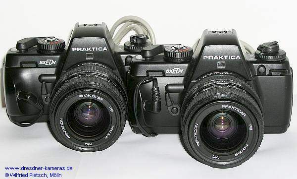 T�terlichtbildkameras f�r den Erkennungsdienst Praktica BX ED H (Halbformat) und Praktica BX ED V (Vollformat), hier die Versionen mit Vorlaufwerk