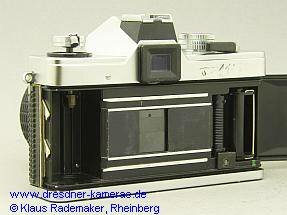 Praktica MTL 3 (hier eine in Kleinserie gefertigte Halbformatvariante, T�terlichtbildkamera)