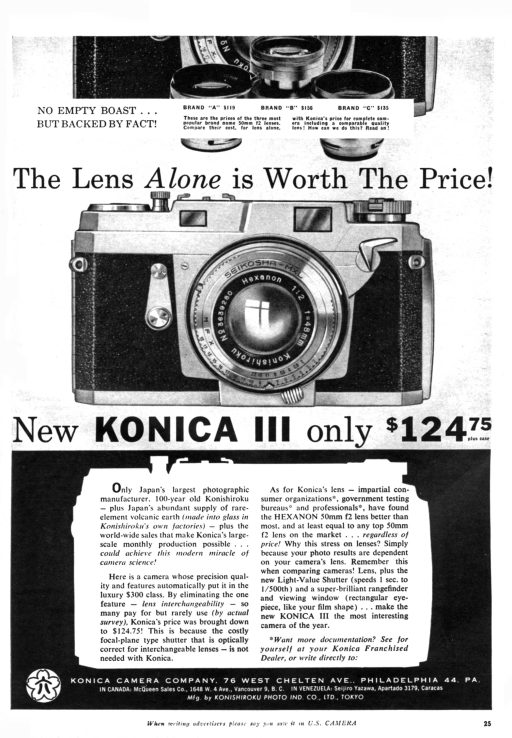 Konica III (1956) - mike eckman dot com