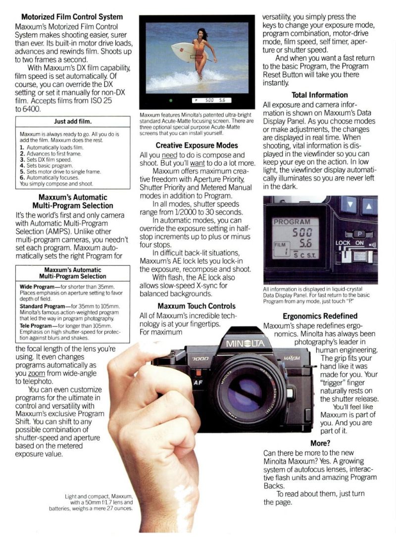 Minolta Maxxum 7000 (1985) - mike eckman dot com