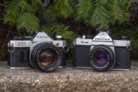Student Camera Showdown: Canon AE-1 Program vs Pentax K1000 - mike 