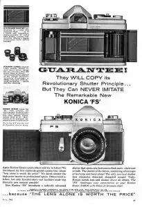 Camera set. Set of five miscellaneous cameras: Konica FS…